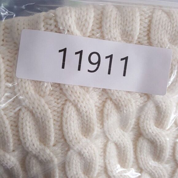 JW ANDERSON Mens Sweater Large Cream 1/4 Zip Cable Knit 100% Merino Wool $690 - Picture 8 of 8